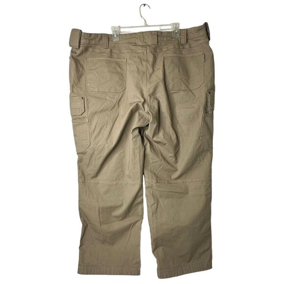 Duluth Trading Flex Fire Hose Cargo Pants Men's 48X30 Khaki Relaxed Fit Work - Picture 2 of 11